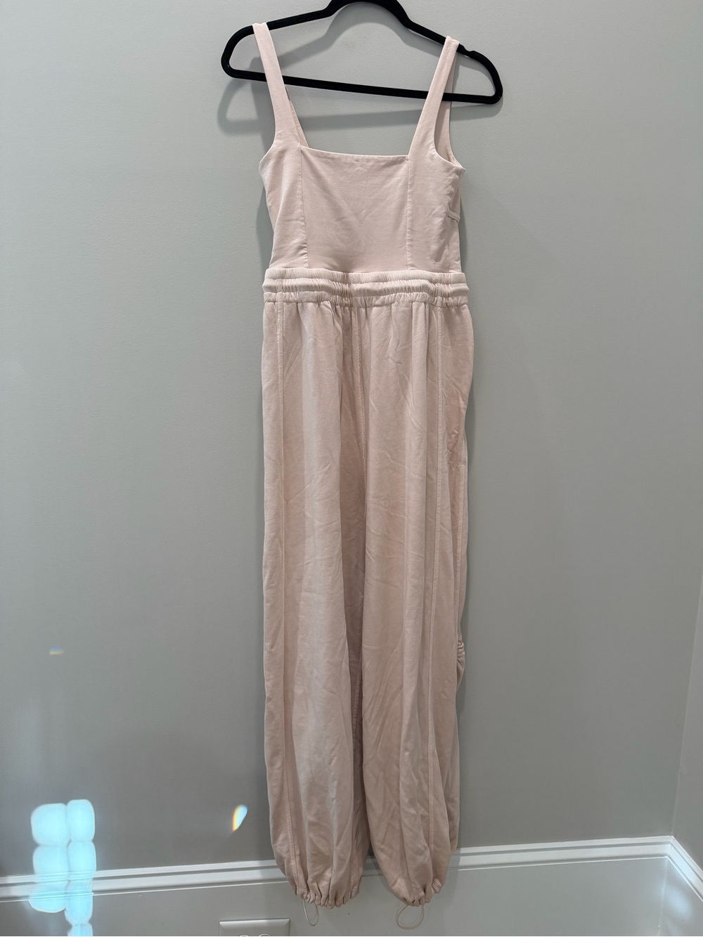FP Movement by Free People Blush Pink Sleeveless Drawstring Jumpsuit - Picture 6 of 6